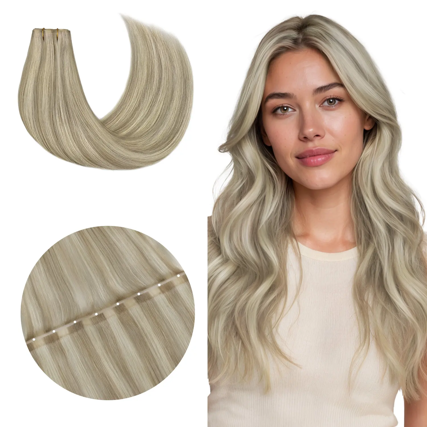 #17A/60A-Ash Blonde Highlighted Platinum Blonde​