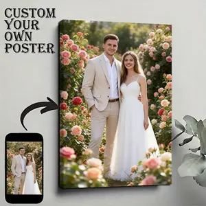 Customized Decor personalized Custom Photo Canvas Wall Art, Turn Your Memories into Stunning Canvas Prints, A Beautiful Framed Wall Art Gift for Home & Loved Ones, Suitable for pets, weddings, and various holidays