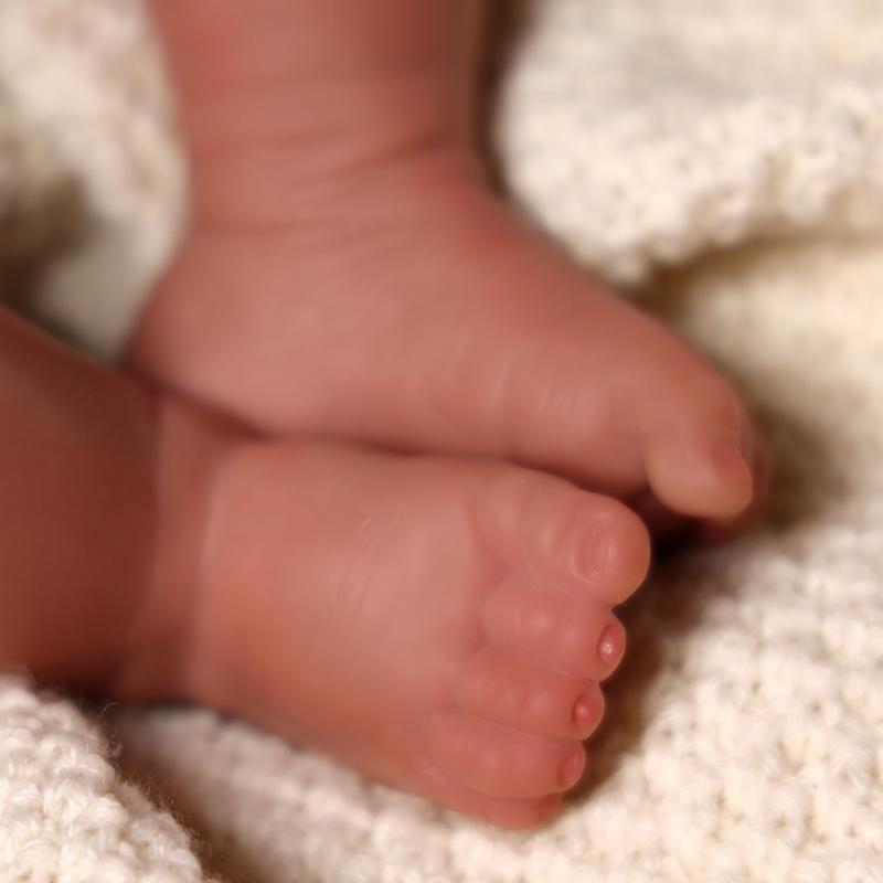 BABESIDE Lifelike Realistic Silicone skin tone Baby Doll Girl 12/16 Inch Reborn Doll with Painted Hair Perfect Companion for Children Parents & Collectors