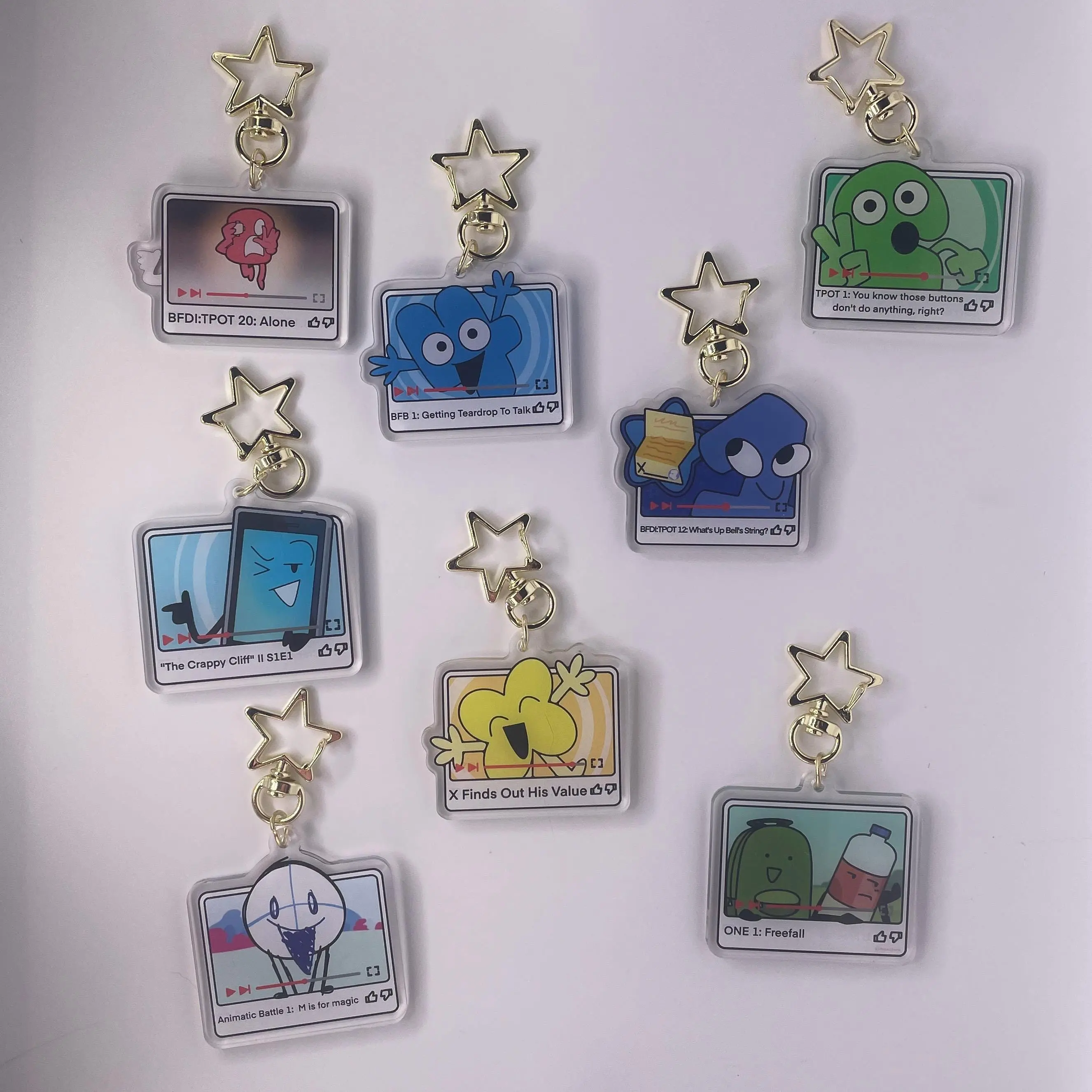 Object Show Keychains - Animatic Battle - It's Time For The - BFB - TPOT - HFJone
