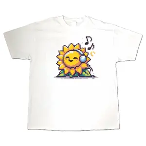 What A Chill Summer Shirt Summer Vibe Sunflower Music Tee Casual Wearing Unisex Heavy Cotton Men's Short-sleeve T-Shirt