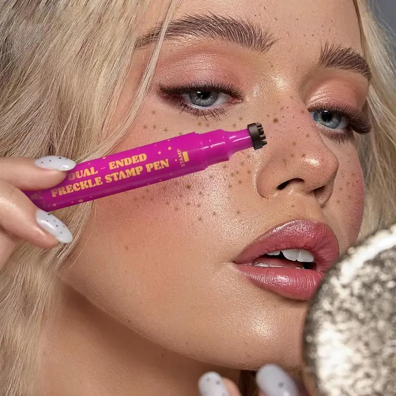 Product Introduction of Waterproof Freckles Pen: Faux Freckle Stamp and Fine Tip Eyeliner for Realistic, Long-Lasting Freckles and Effortless Makeup, Perfect for Daily Wear and Cosplay 5