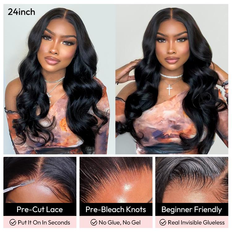 West Kiss Glueless Wig Body Wave 7x5 Closure Wig Pre Cut Ready To Go 5x5 Lace Closure Wig Human Hair Beginner Friendly