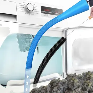 LMMAKE 2-Piece Dryer Vent Cleaner Kit with Universal Connector & Flexible Lint Brush for Efficient Vent Cleaning & Fire Prevention Blue