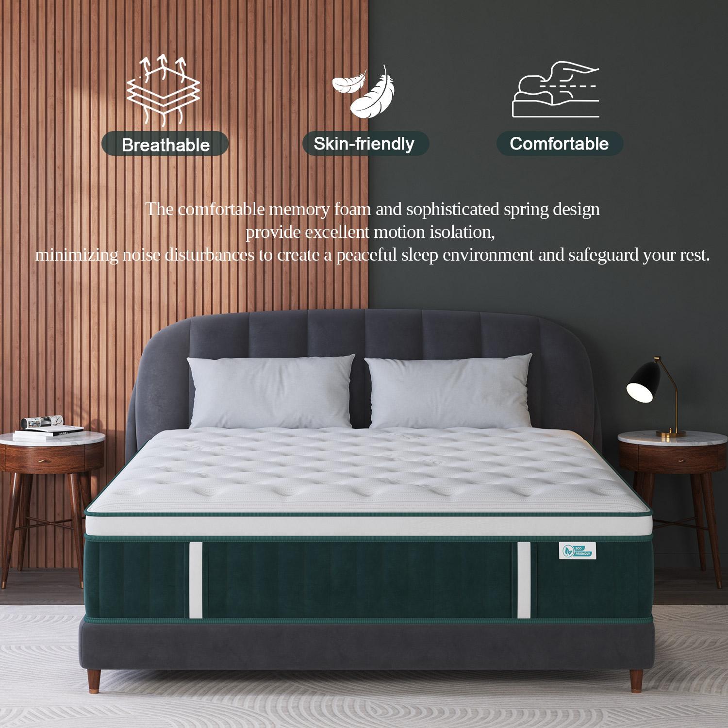 12"14" Gel Memory Foam Hybrid Pocket Spring Twin Full Queen King Mattress In A Box, Euro Top Medium Firm for Back & Lumbar Support, Individual Pocket Spring for Motion Isolation Pressure Relief 12"14" Gel Memory Foam Hybrid Pocket Spring Twin Full Queen King Mattress In A Box, Euro Top Medium Firm for Back & Lumbar Support, Individual Pocket Spring for Motion Isolation Pressure Relief