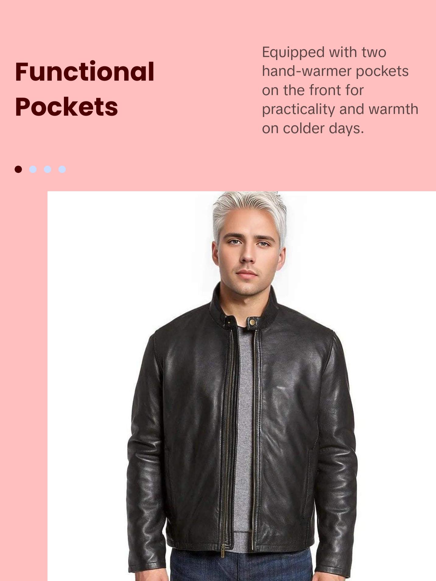 Drake Men's Classic Cowhide Leather Jacket