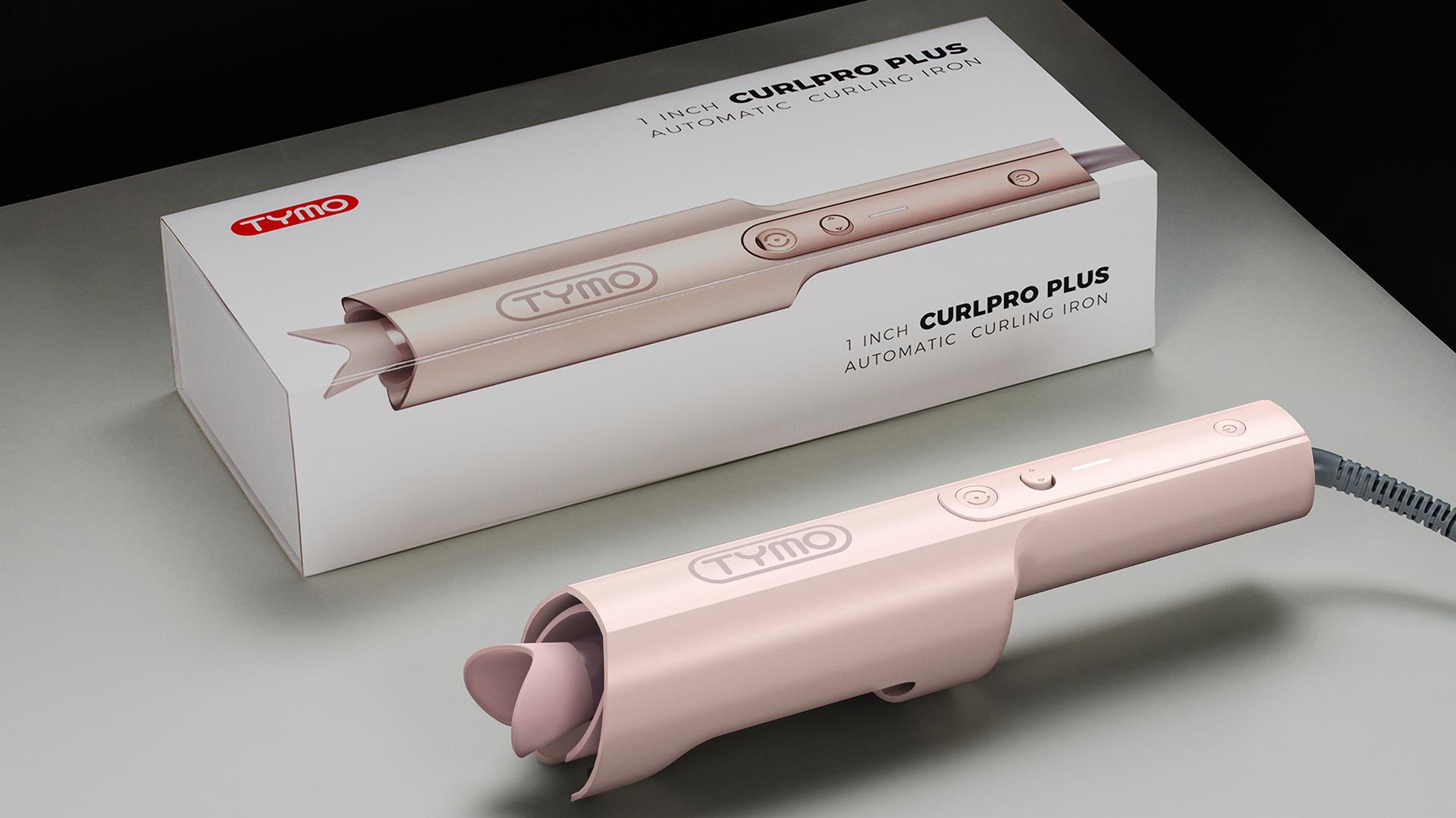 【Live Only】TYMO CURLPRO PLUS PINK - Upgraded Automatic Rotating Curling Iron,  Ceramic 1 Inch Hair Curler for Beginner