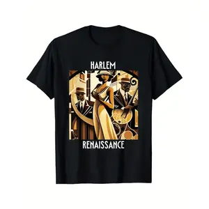 Vintage 1920s Inspired T Shirt With Vibrant Black History Month Abstract Art For Spring Summer And Fall Celebrations