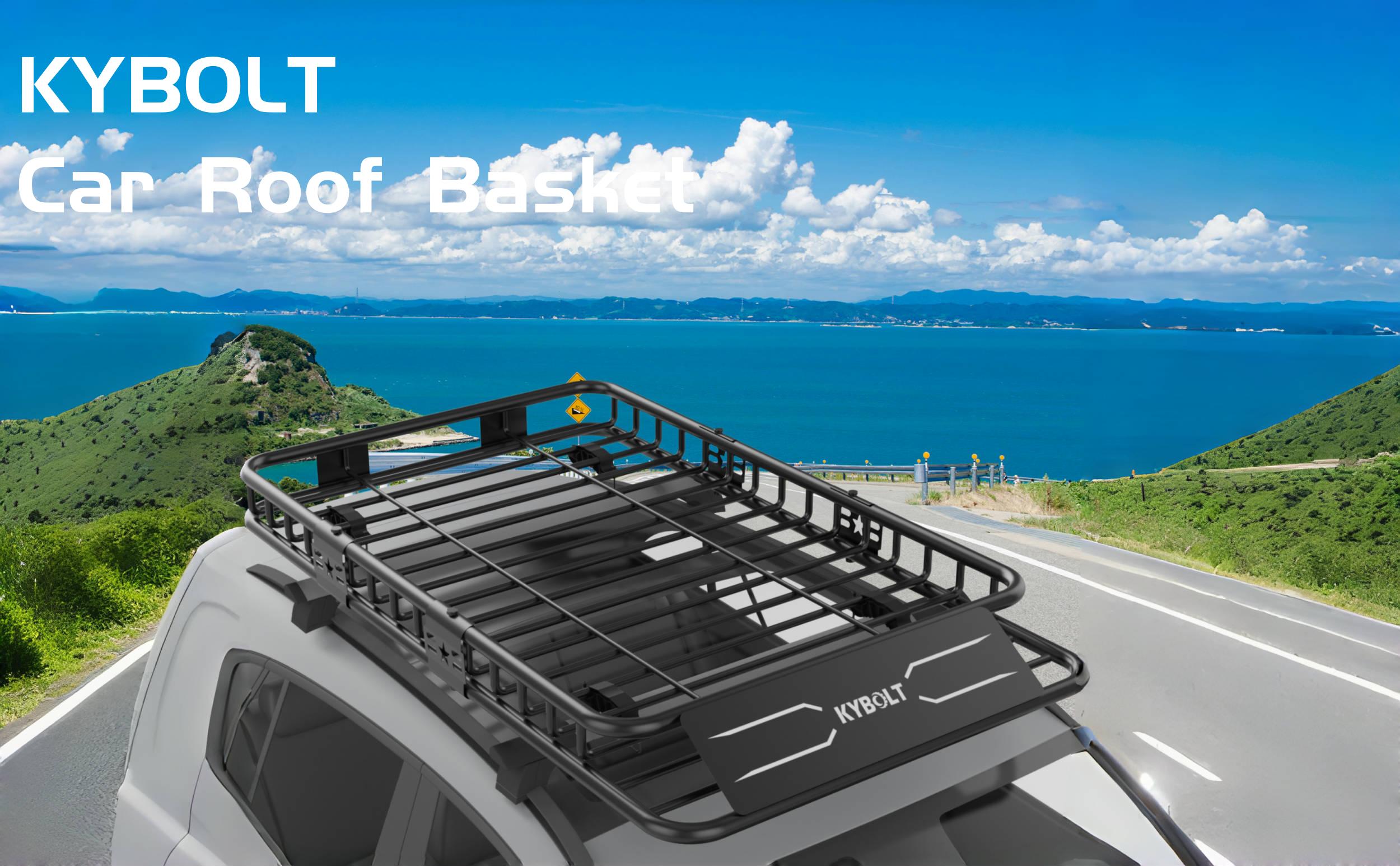 【GARVEE】49"x36"x5" Roof Rack Basket with Extension - Black Universal Rooftop Cargo Carrier for SUV and Cars, Durable Car Top Luggage Holder for Extra Storage