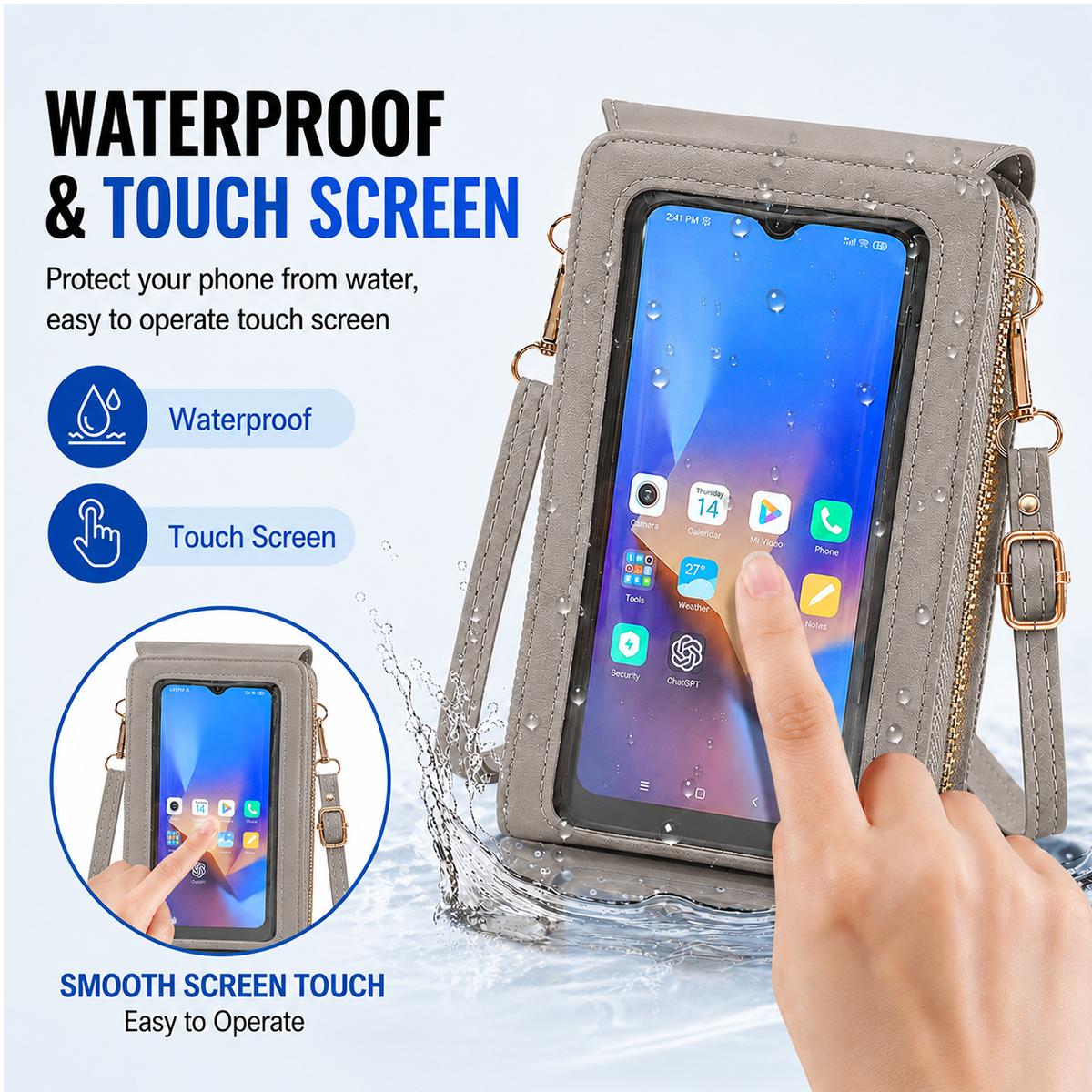 Women's Touch Screen Mobile Phone Bag 2026 New Fashion Key Change Bag,You can reply to the message without taking out your phone,Stylish and versatile, a perfect birthday gift Women's Touch Screen Mobile Phone Bag 2026 New Fashion Key Change Bag,You can reply to the message without taking out your phone,Stylish and versatile, a perfect birthday gift