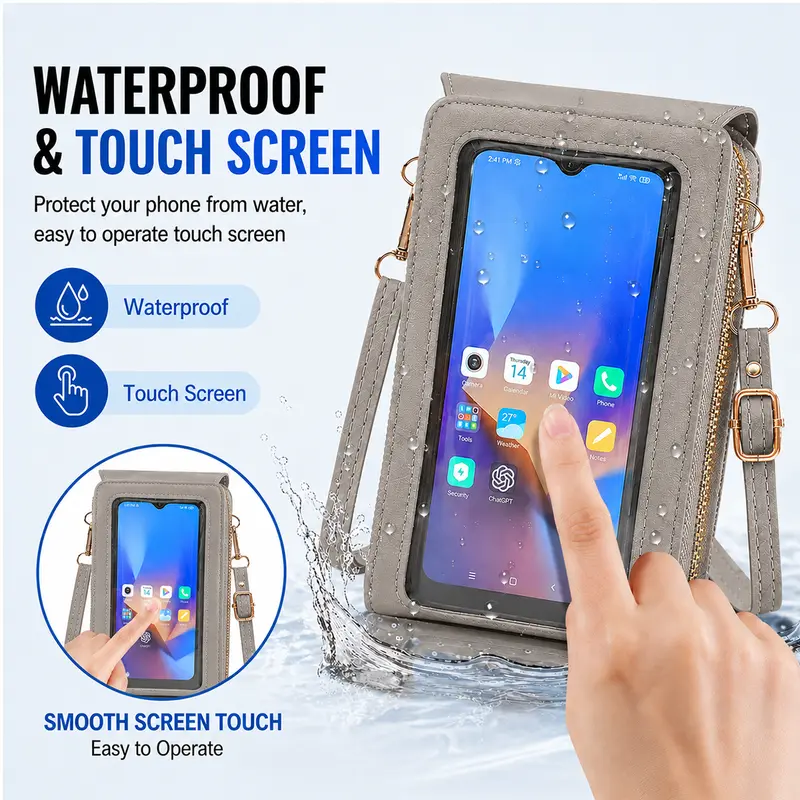 Women's Touch Screen Mobile Phone Bag 2026 New Fashion Key Change Bag,You can reply to the message without taking out your phone,Stylish and versatile, a perfect birthday gift Women's Touch Screen Mobile Phone Bag 2026 New Fashion Key Change Bag,You can reply to the message without taking out your phone,Stylish and versatile, a perfect birthday gift