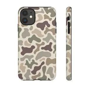 Light Retro Duck Camo, Tough Phone Cases, Multiple Phone Styles, Camouflage, Hunting Gift, Hunt, Outdoors, Duck, Deer for iPhone 16 Pro, 15Pro, 14, 13, 12, 11, 8, XR Mini, Pro Max, Plus Accessories Protection for iPhone 17