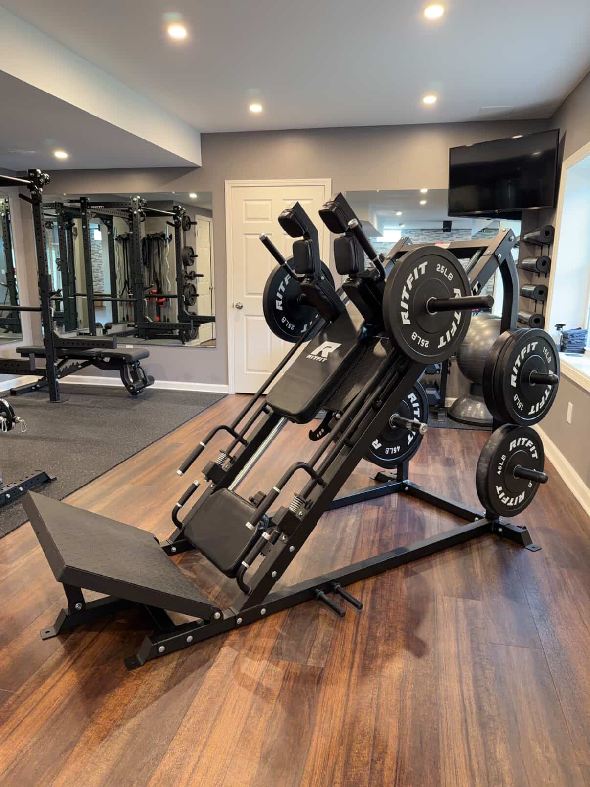 RitFit GAZELLE 3-in-1 Leg Press Hack Squat Machine for Home Gym(Pink/Balck/Orange)