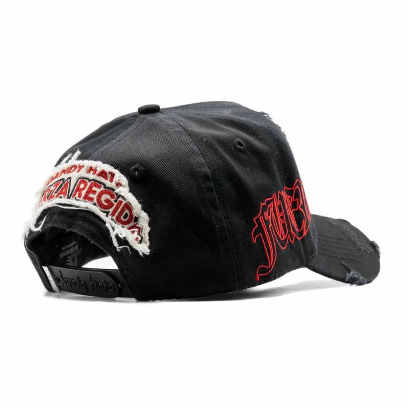 DANDY HATS X FUERZA REGIDA Black Cap with Red Logo