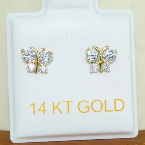 Butterfly Stud Earrings | 14K