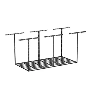SunsGrove 2×8FT Overhead Storage Rack, Max Your Garage Space! 800LB Heavy-Duty Overhead Racks (Adjustable Height)
