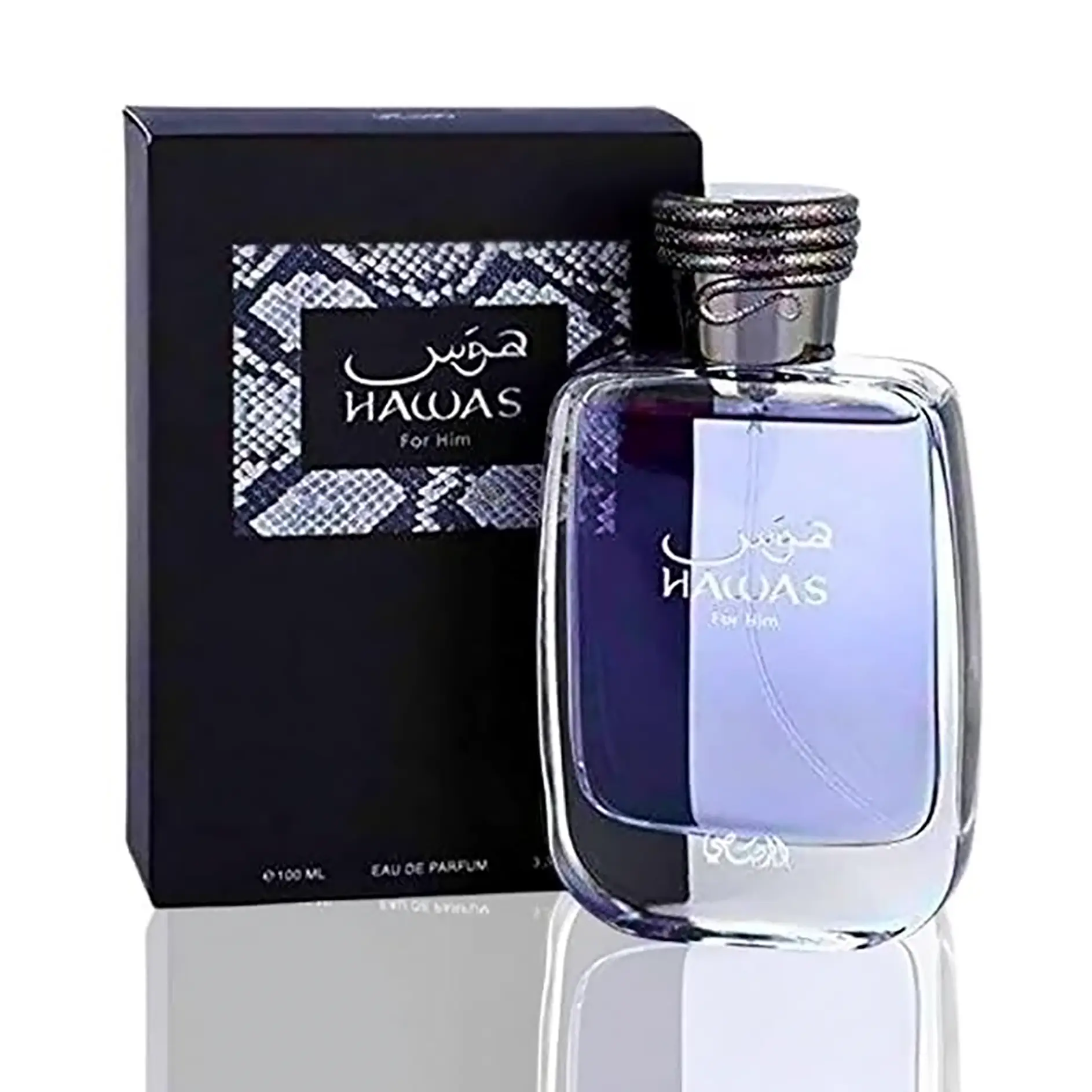 Men's Rasasi Hawas Eau De Parfum Spray - 3.4 Oz Woody-Fruity Perfume with Cinnamon, Bergamot, Pineapple Notes, Gifts for Him