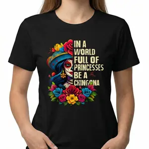 Cotton Unisex Princesses Women De Los Muertos La Catrina Day Of The Dead T-Shirt Soft Comfortable Breathable Classic Crew Neck Short Sleeves