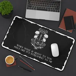 Sleep Token Aesthetic Extended Gaming Mouse Pad – Large Desk Mat with Non-Slip Rubber Base