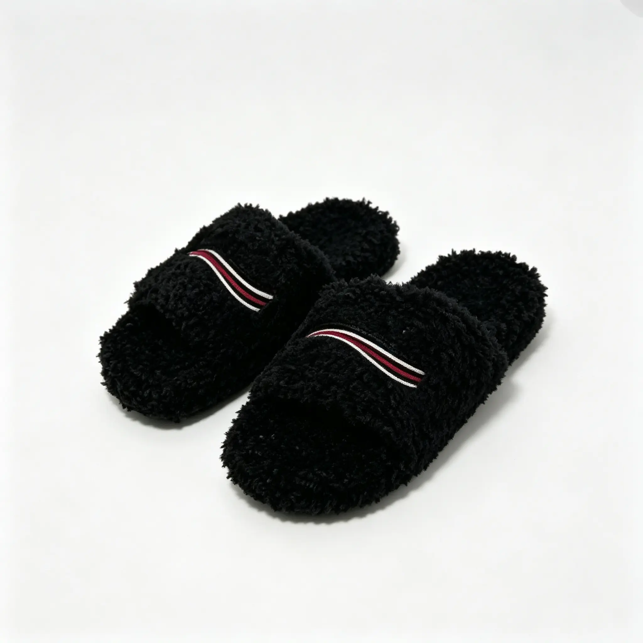 Unisex Soft Faux Fur House Slides with Letter Embroidery, Plush Open-Toe Slip On Footwear, Cozy Indoor Outdoor Non-Slip Sandals, Stylish, Rubber, Fur Slides, Casual Walks, Street, Cushioned, Eu 35-44