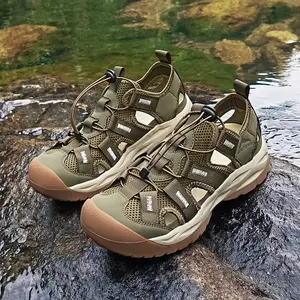 2026 New Men’s Black Warrior Outdoor River-Crossing Sandals for Spring/Summer — Non-Slip, Odor-Resistant Sports Beach Hiking Wading Shoes