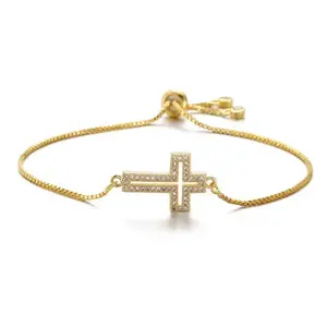 Veliora S Adjustable Cross Bracelet - Faith-Inspired Charm for Women & Men, Stackable Design, Perfect for Parties & Daily Wear, Thoughtful Gift Idea