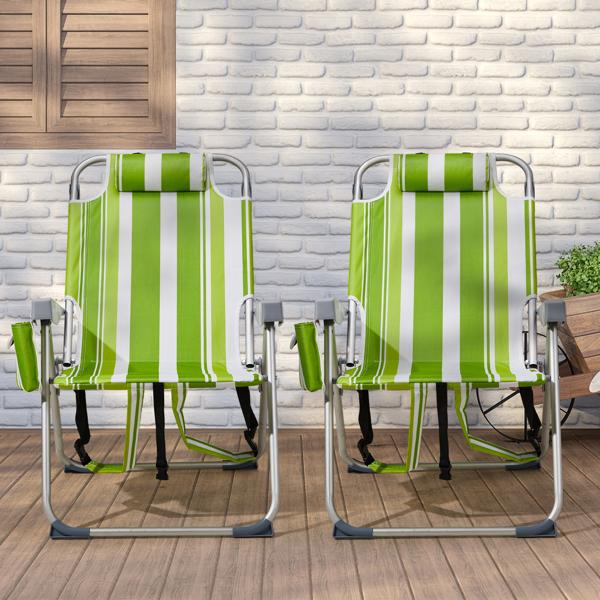 Oversized Tall Folding Beach Chair Lightweight 63*70*99cm Portable Sand For Adults Heavy Duty 300 Lbs With Cup Holders Foldable High Camping Lawn Chairs Camp Outdoor Picnic Sports Loveseat Carrying Bag Table Holder Patio Fashion Fabric Oxford Fabric