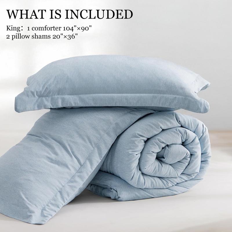 Raybee 3-PCS Soft Comforter Set Queen Size ,Bedding Set for Winter ,Soft Luxury Cationic Dyeing Comforter for All Season,Including 1 Comforter Set & 1 Or2 Pillows Shams [Black Friday]