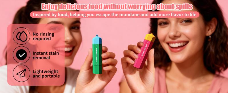 SimplyGone Magic Stain Wand Portable Travel-Friendly Instant Stain Remover Pen for Clothes Kids Clothes Fabrics Shoes & Bags Coffee Oil Makeup Food Stains Drunk Red Household Cleaner Winter Cleaning Essential Christmas Gift