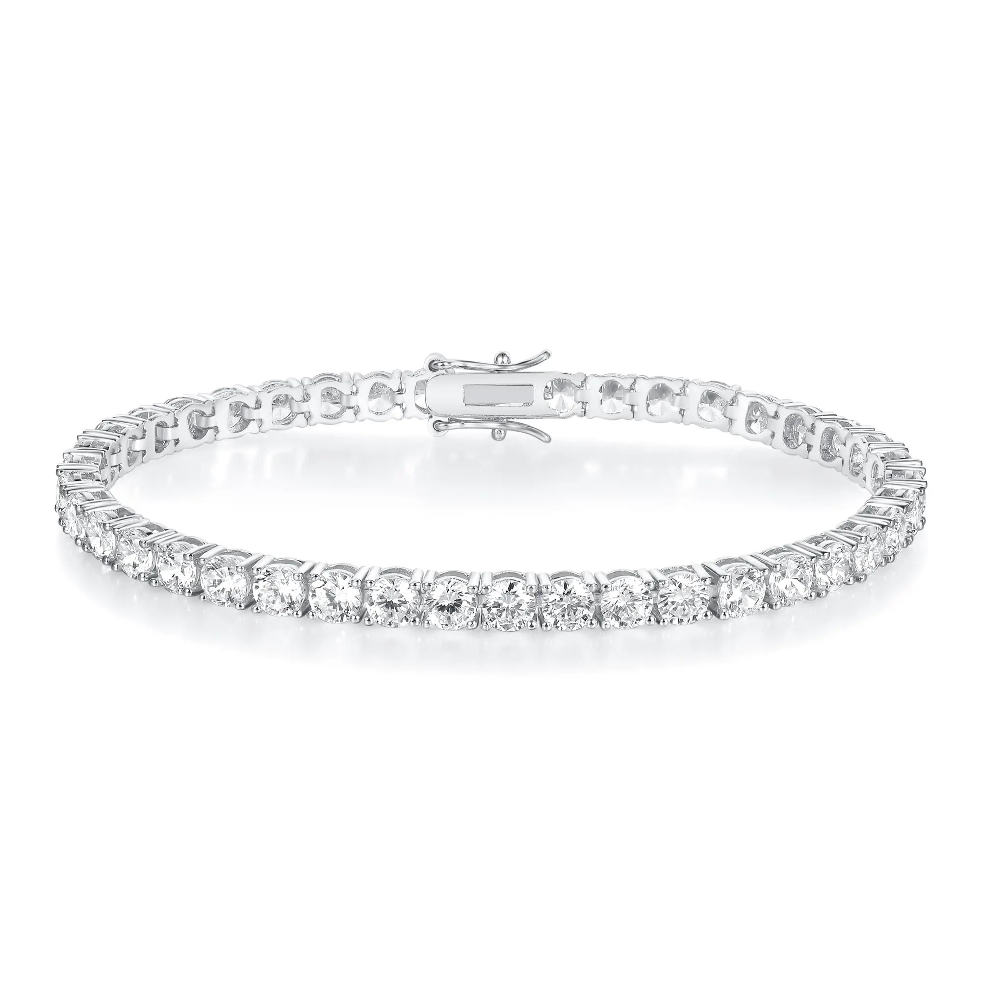 MDFUN 3.0mm Classic Cubic Zirconia Tennis Bracelet for Men & Women, 6–8.5 Inch Sizes, Timeless Everyday Wear
