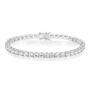 MDFUN 3.0mm Classic Cubic Zirconia Tennis Bracelet for Men & Women, 6–8.5 Inch Sizes, Timeless Everyday Wear