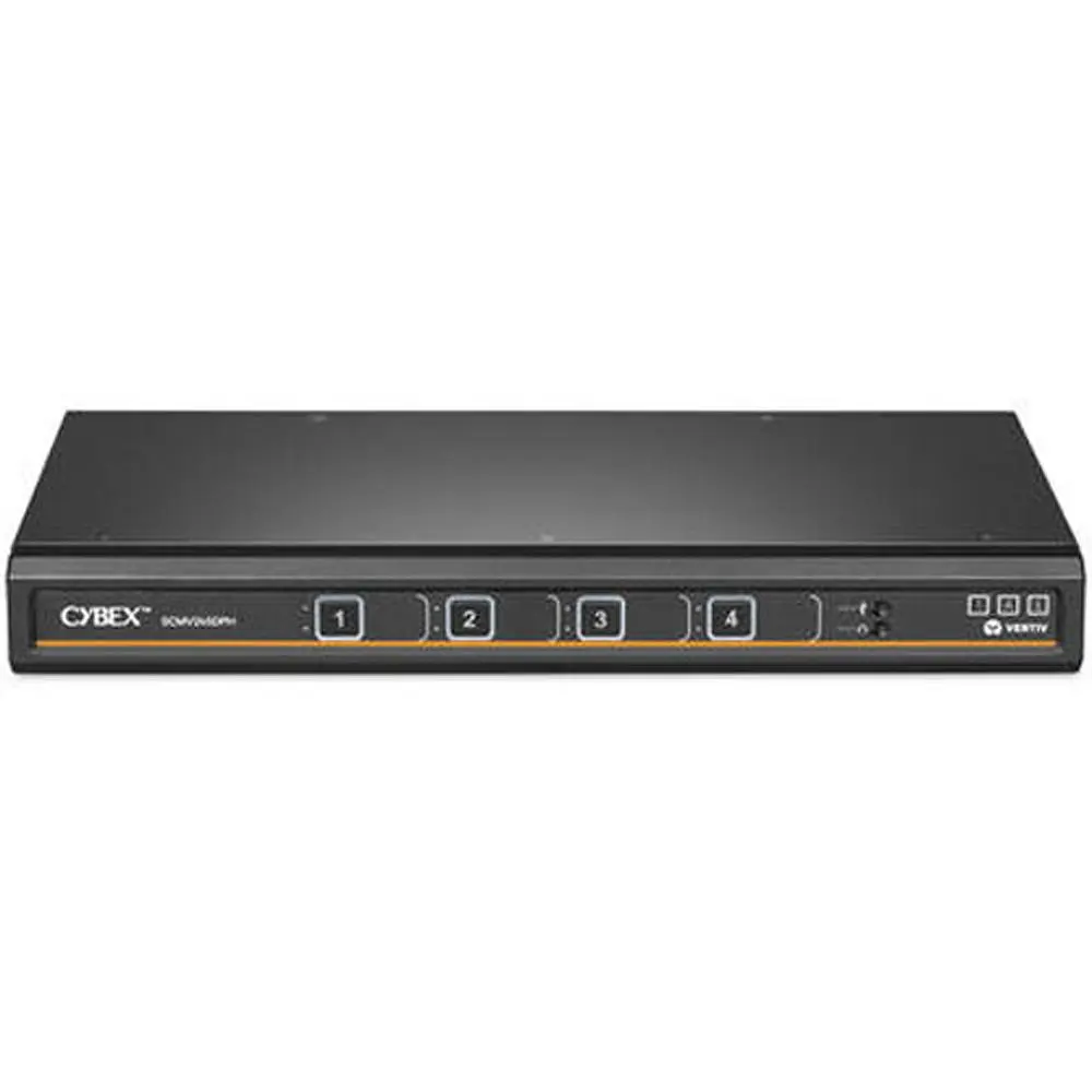 Vertiv Avocent Cybex 4-Port MultiViewer KVM Switch, 3840 x 2160 Resolution, UHD Support, Dual Displays, Cascading View, Prevents Crosstalk, Safeguards With Security Solutions, Supports Two Displays