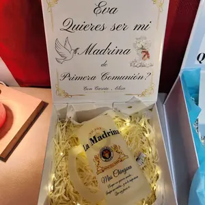 first comunion godmother proposal gift box with a 16oz Glass