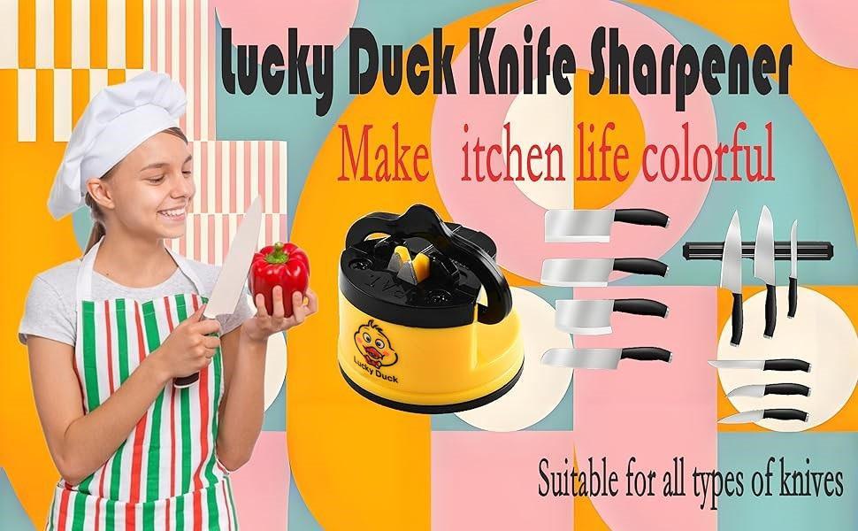 TikTokShop Mini Suction Cup Knife Sharpener, Adsorbable Tungsten Steel Manual Sharpening Tool, Compact & Easy to Use for Kitchen Knives & Fruit Knives