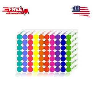 2800 PCS Colored Dot Stickers Round Color