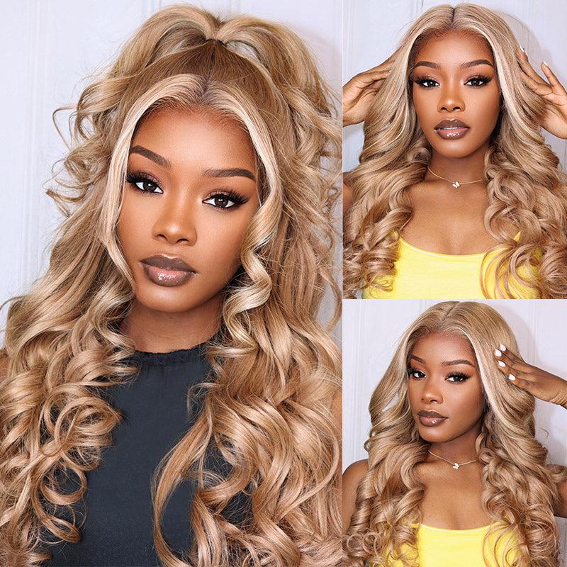Megalook 100% Human Hair Wig No Synthetic 3-Step Glueless Wear in 5s Beginner Friendly Lace Front Wig