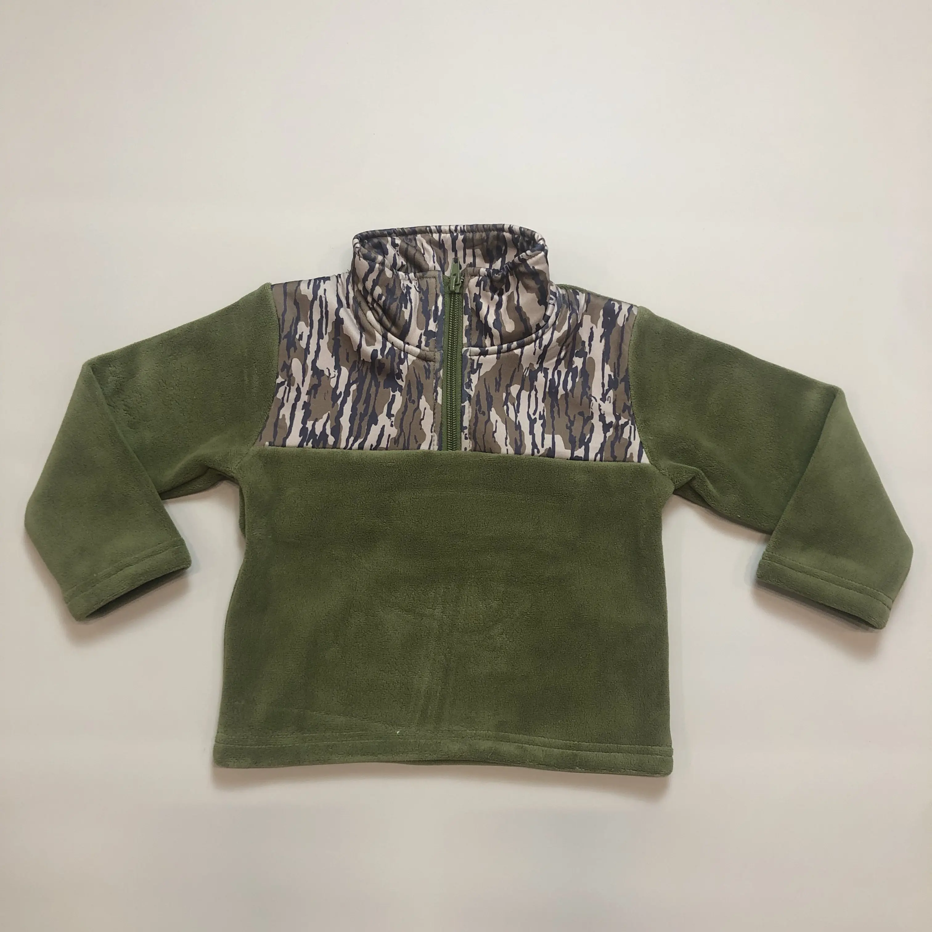 Boys' Camo Print Jacket, Winter Thick Velvet Pollover, Outdoor Hunting Outerwear, Split, Buttons