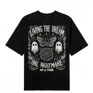 Summer Women's Vintage Style Graphic Tee Featuring Living The Dream One Nightmare At A Time Message