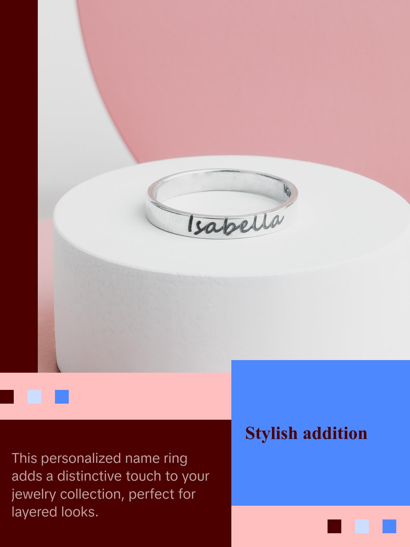 Personalized Name Ring Band