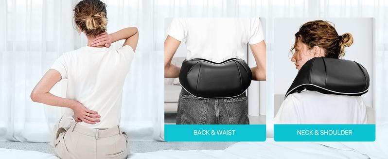 Alljoy Shiatsu Back and Neck Massager with Heat, Adjustable for Men, Women, Mom, Dad, Gift for Valentine's Day, Comfortable Neck Massage