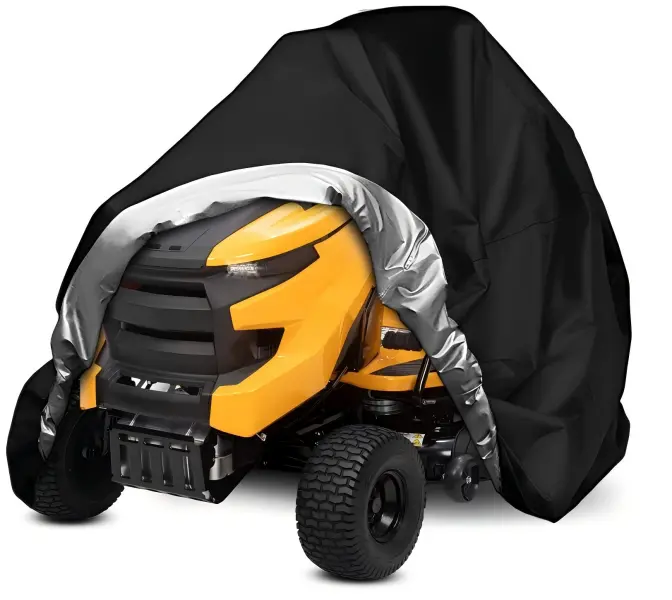 Riding Lawn Mower Cover, 54 Inch Waterproof Heavy Duty 600D Polyester Oxford Lawn Tractor Cover, Outdoor UV Protection All Weather Cover with Elastic Hem & Windproof Buckles
