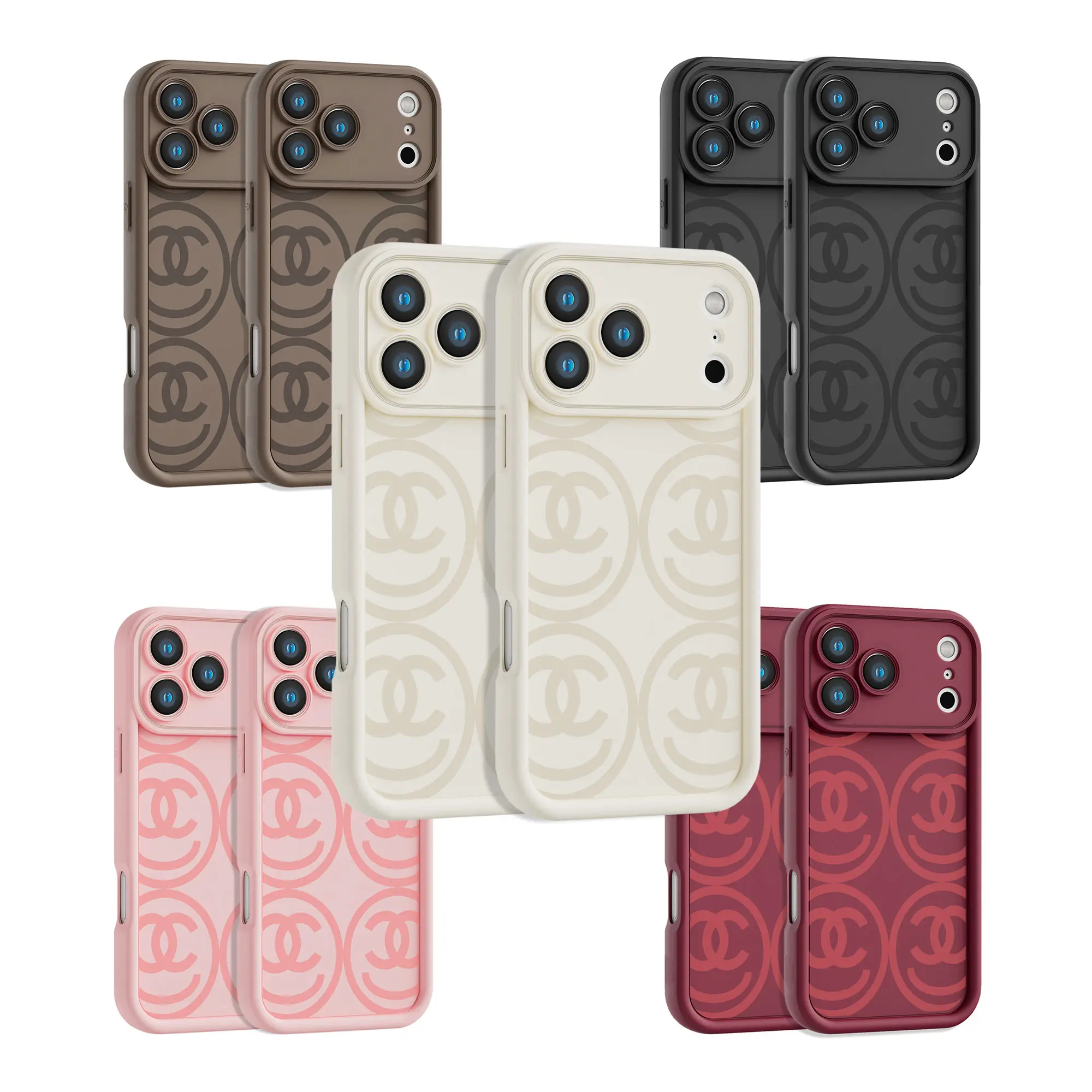 Aesthetic Smiley Monogram Phone Case | Soft TPU Shockproof Bumper | Full Camera Protection Cover | US Fast Shipping For iPhone phone case：1pc