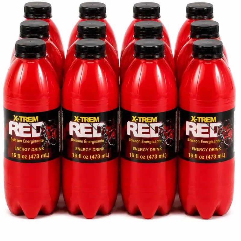 X- Trem Red Boisson  Energisante Energy Drink 16 fl oz (473 mL) – Pack of 12
