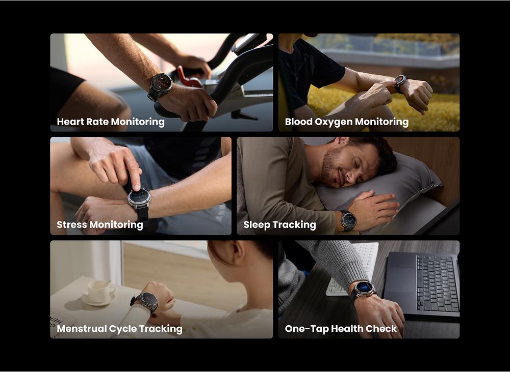 KOSPET TANK T4 Smartwatch with 14-Day Battery Life 1.43AMOLED Display 50M Waterproof Full-Metal Body AI Assistant for Android iOS Fitness Tracker Running Watch GPS Waterproof Smartwatch Wearable Monitor Auto, Durable Stainless Steel, New Year Pick