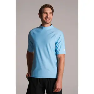 Men's Tulum Short Sleeve Surf Rash Guard | Arctic Blue