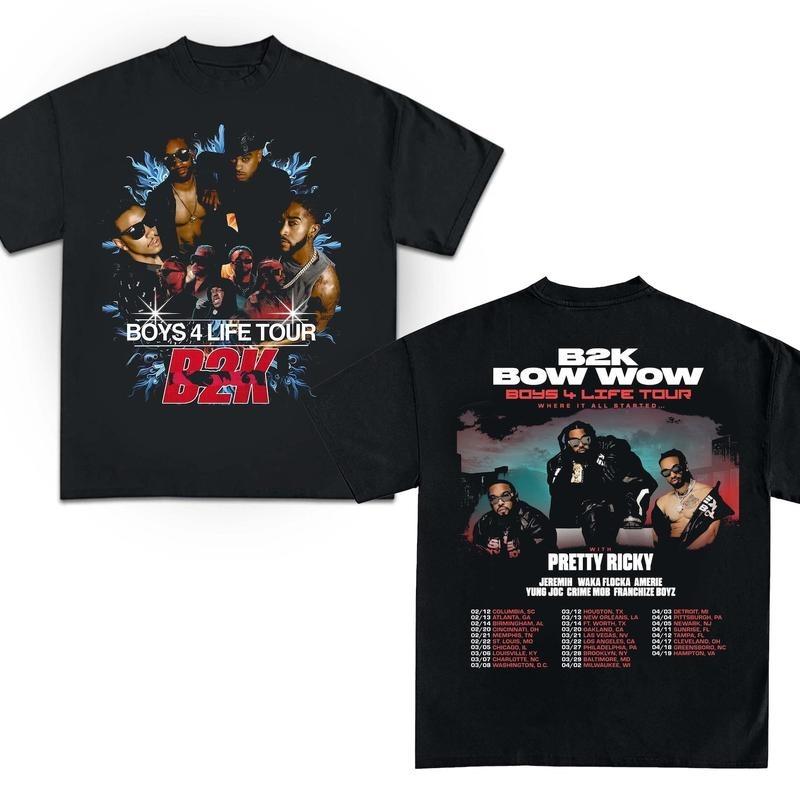 Bow Wow x B2K Boys 4 Life Tour unisex T Shirt 2026 Graphic Tee, Rapper Apparel, Music Concert Streetwear, Cute Fan Gift Idea