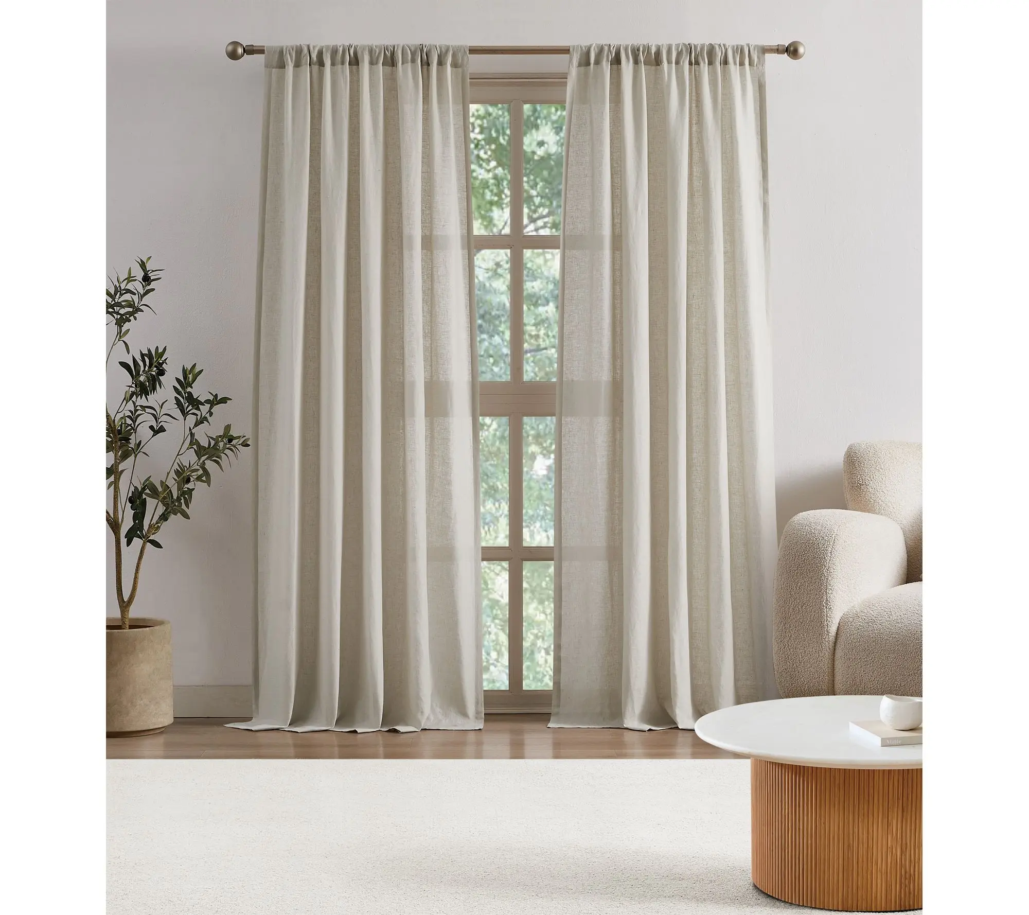 Brooklyn Loom Flax Linen 50x84 Window Curtain Brooklyn Loom Flax Linen 50x84 Window Curtain