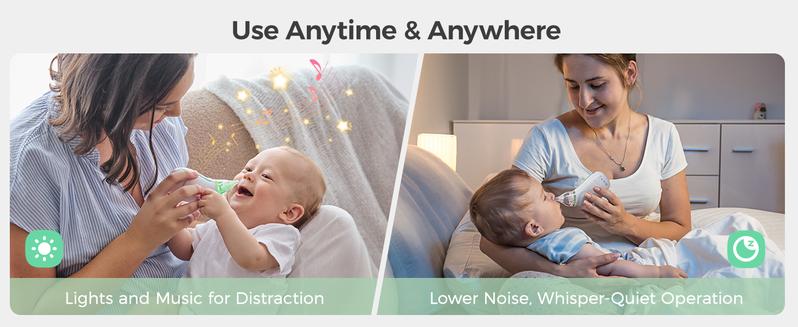 Momcozy Baby Nasal Aspirator, 3 Suction Levels Electric Nasal Aspirator for Baby, Newborn and Toddler, Portable Baby Nose Aspirator with Light Soothing and Music