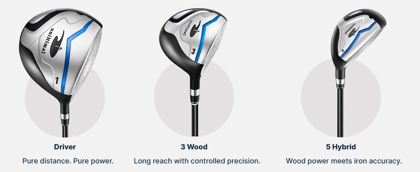 UNIHIMAL Complete 9-Piece Golf Club Set for Men, Right Hand, Includes Stand Bag UNIHIMAL Complete 9-Piece Golf Club Set for Men, Right Hand, Includes Stand Bag