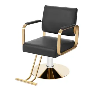 Hydraulic Barber Chair with 360° Rotation & Adjustable Height, PU Leather Beauty Styling Chair with Armrests & Footrest, Heavy Duty 440 lbs Capacity for Hair Salon Beauty Spa Home Use